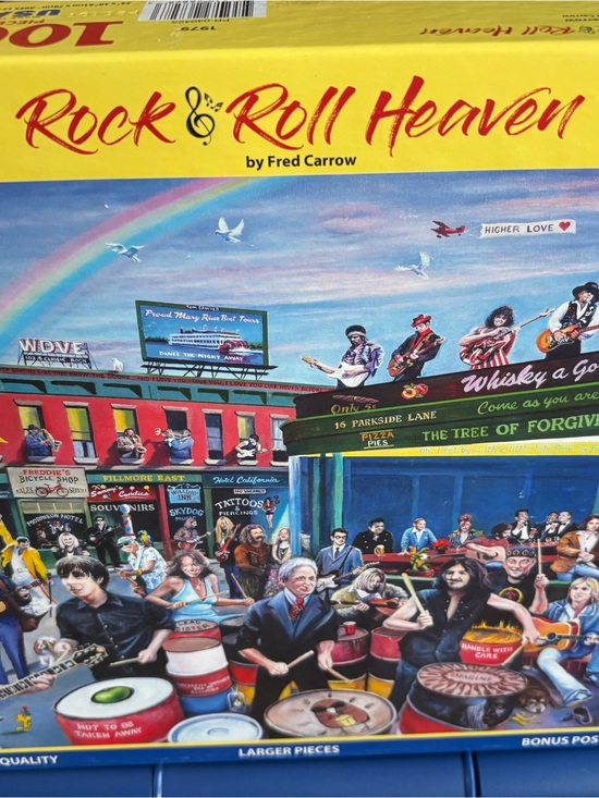 White Mountain Other - White Mountain Puzzles - Rock & Roll Heaven - bonus poster complete 1000 pc